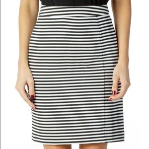41Hawthorne Black and White striped Pencil Skirt